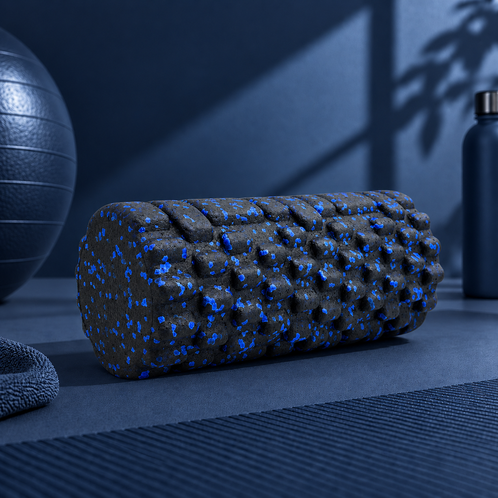 Rouleau de Massage Pilates - Bleu Moucheté