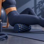 Rouleau de Massage Pilates - Bleu Moucheté