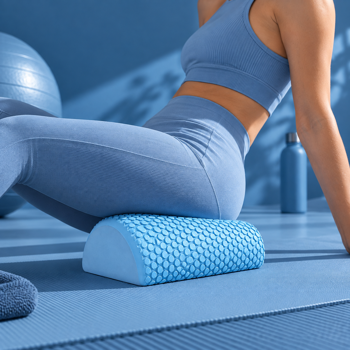 Demi-Rouleau de Pilates - Bleu