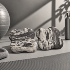 Coussinets de Pilates - Marbre Noir et Blanc