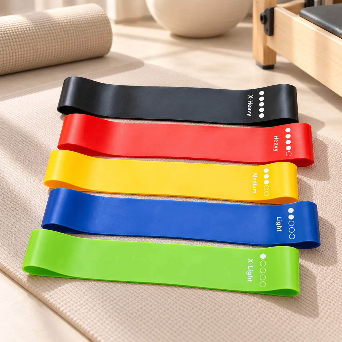 Set de 5 Bandes de Résistance Pilates - Multi