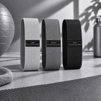 Set de Bandes de Résistance Pilates - Gris & Noir
