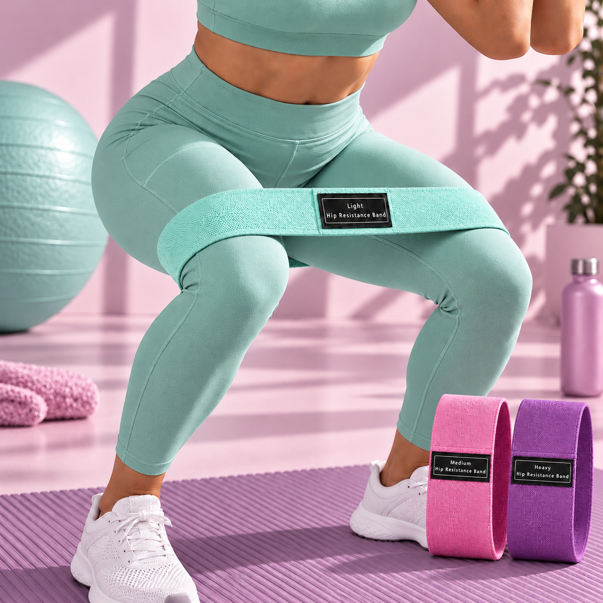 Set de Bandes de Résistance Pilates - 3 Niveaux