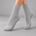 Chaussettes Pilates Antidérapantes Côtelées – Grises