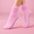 Chaussettes Pilates Antidérapantes Côtelées – Roses