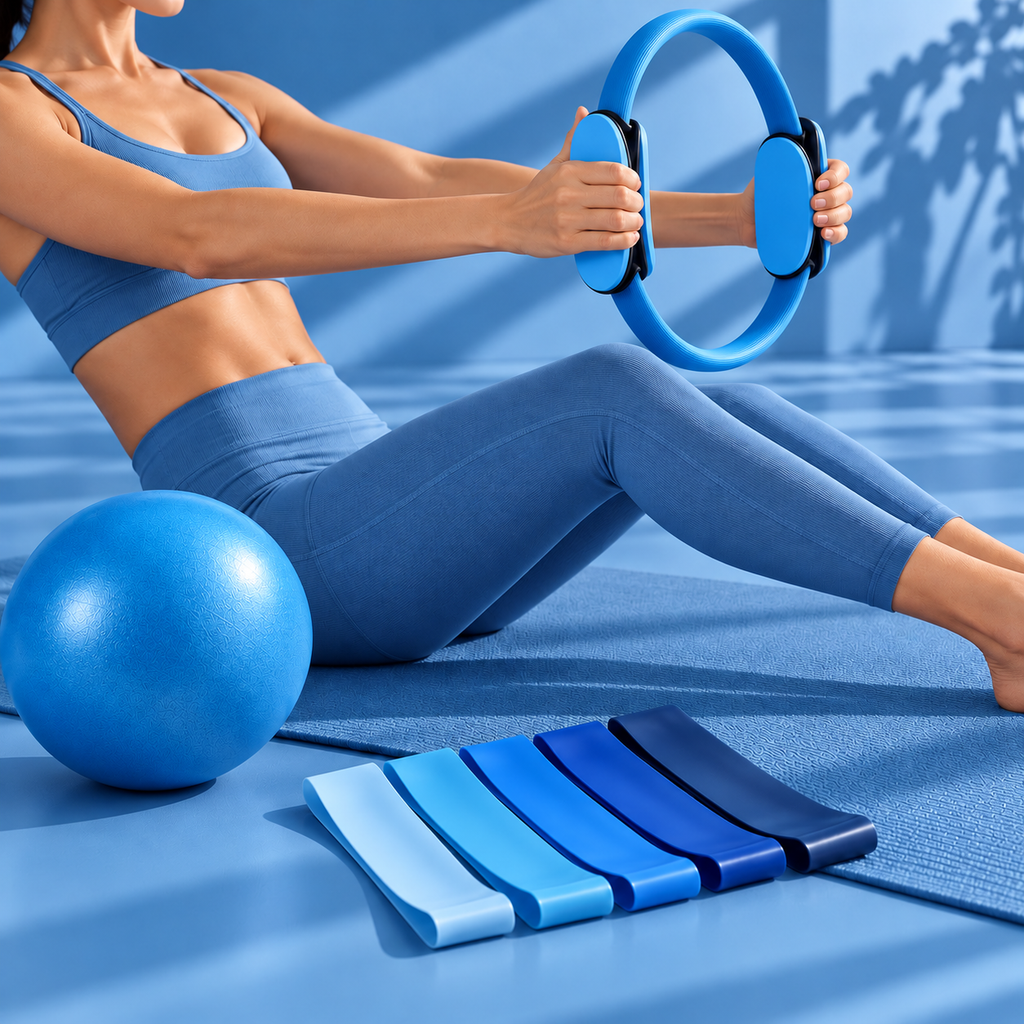 Kit Pilates 7 pièces - Bleu